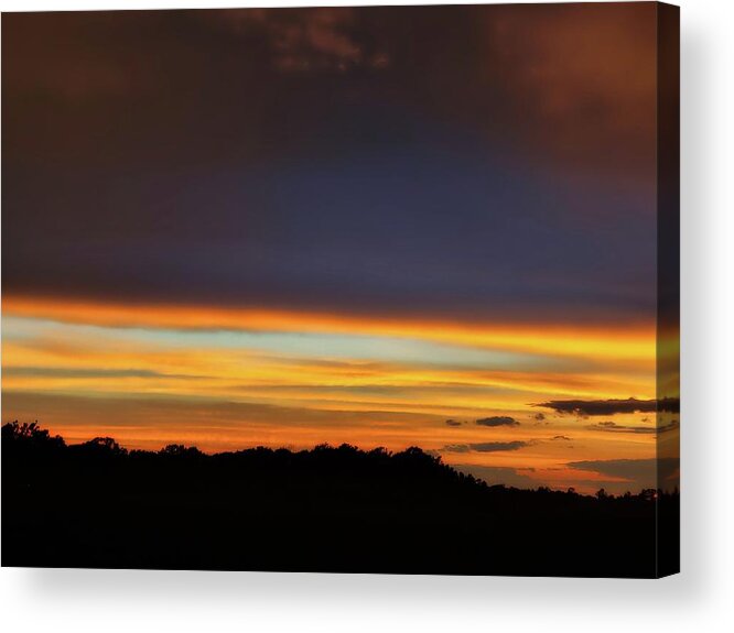 Sunset Acrylic Print featuring the photograph Forrest City Sunset by Ally White