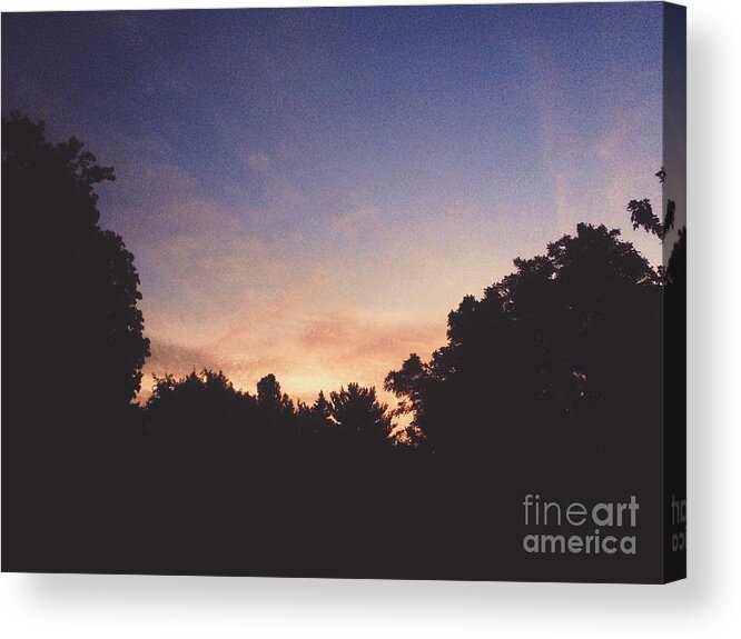 Landscape Photography Acrylic Print featuring the photograph Golden Hour Autumn Sky by Frank J Casella