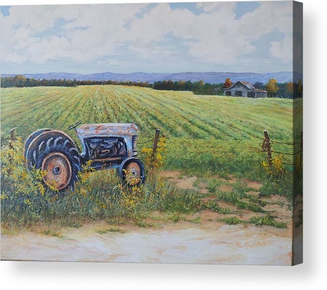 Home Acrylic Print featuring the painting Grandpa's Tractor by ML McCormick