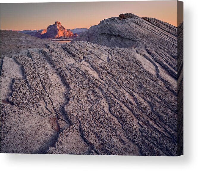 Gunsight Butte Acrylic Print featuring the photograph Gunsight Butte by Peter Boehringer