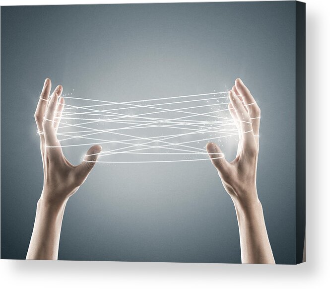 People Acrylic Print featuring the photograph Hand and Cat's Cradle by Yagi Studio