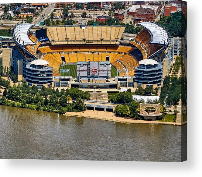 Heinz Field Acrylic Print featuring the photograph Heinz Field - Home of the Pittsburgh Steelers by Mountain Dreams