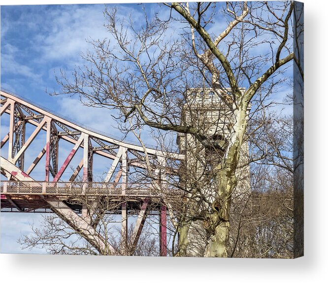 Astoria Park Acrylic Print featuring the photograph Hell Gate Tower by Cate Franklyn