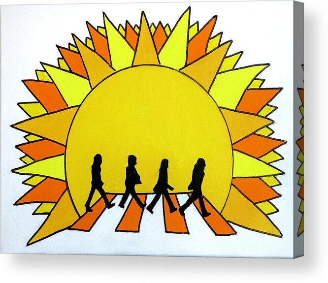 Beatles Sun Abbey Road Acrylic Print featuring the painting Here Comes The Sun by Mike Stanko