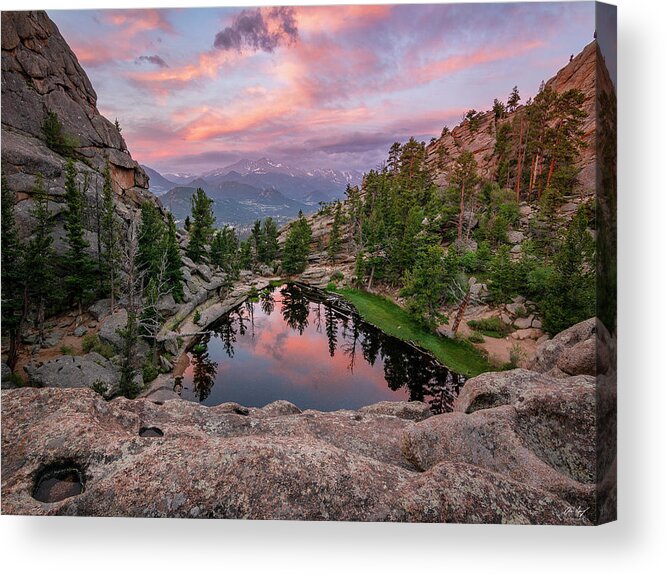 Longs Peak Acrylic Print featuring the photograph Hidden Gem Sunrise by Aaron Spong