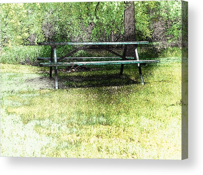 Picnic Table Acrylic Print featuring the digital art Hope by Robert Nacke