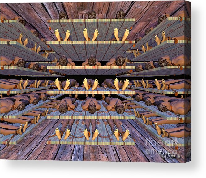 Figures Acrylic Print featuring the digital art Human Cargo by Walter Neal