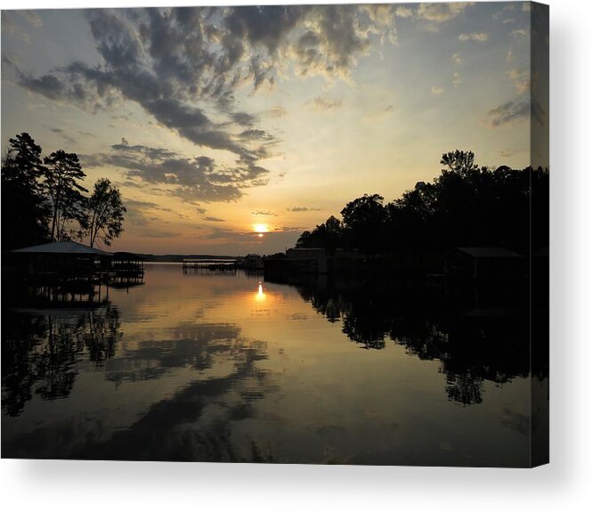 Sunrise Acrylic Print featuring the photograph Ink Cloud Attack Sunrise by Ed Williams