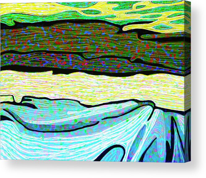 Ocean Waves Acrylic Print featuring the digital art Intermittent Flow by Rod Whyte