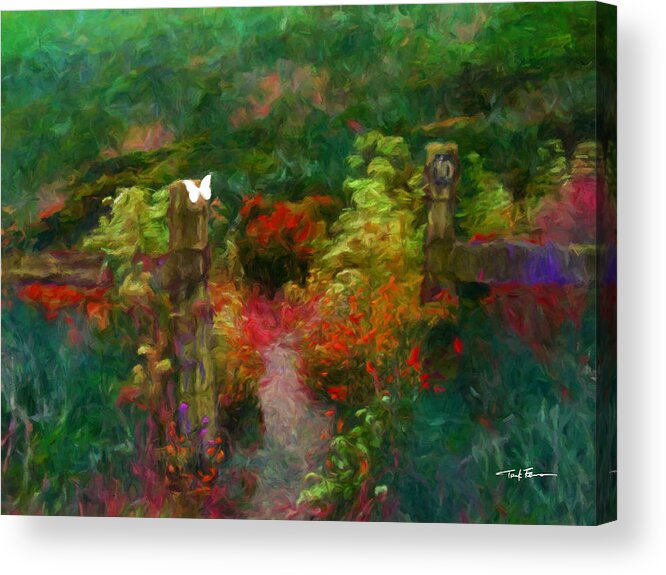  Landscape Acrylic Print featuring the painting Invitation to Explore by Trask Ferrero