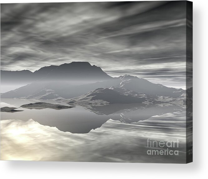 Digital Art Acrylic Print featuring the digital art Isle of Serenity by Phil Perkins