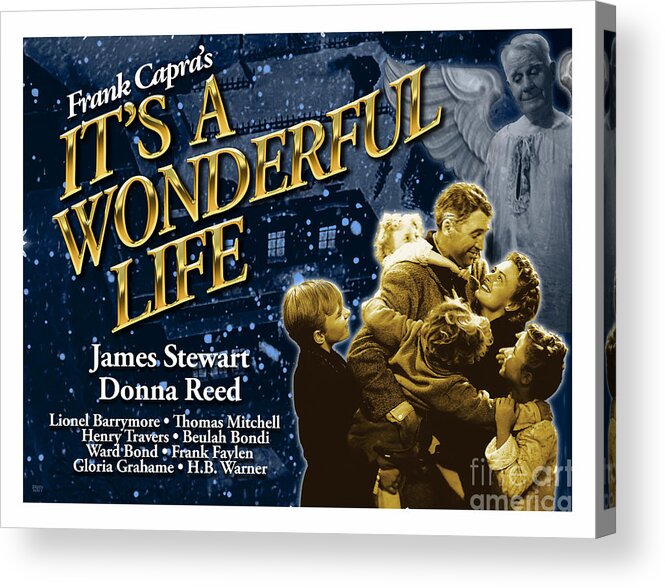James Stewart Acrylic Print featuring the digital art It's A Wonderful Life New Poster by Brian Watt
