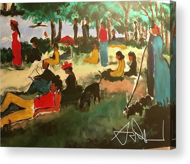 Acrylic Print featuring the painting Juneteenth by Angie ONeal
