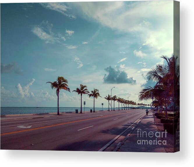 Key West Acrylic Print featuring the photograph Key West Along The Road by Claudia Zahnd-Prezioso