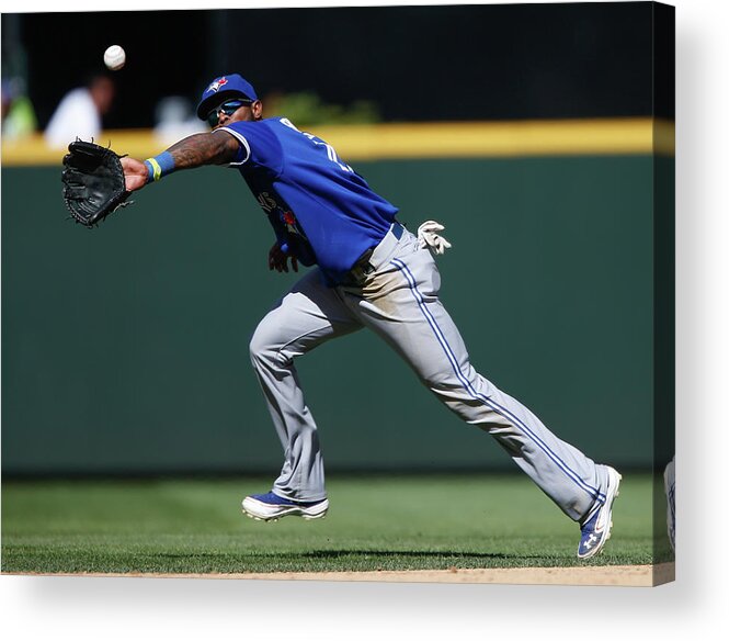 American League Baseball Acrylic Print featuring the photograph Kyle Seager and Jose Reyes by Otto Greule Jr