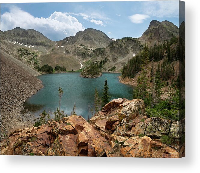 Colorado Acrylic Print featuring the photograph Lake Agnes - Colorado by Aaron Spong