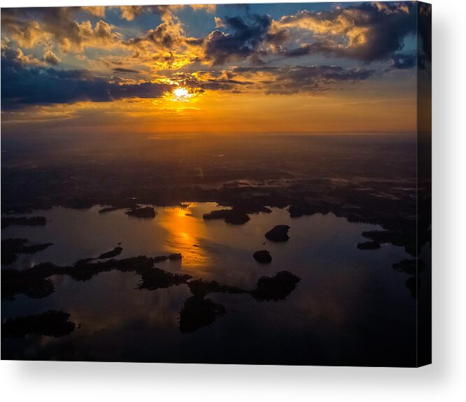 Lake Norman Acrylic Print featuring the photograph Lake Norman Sunrise by Greg Reed