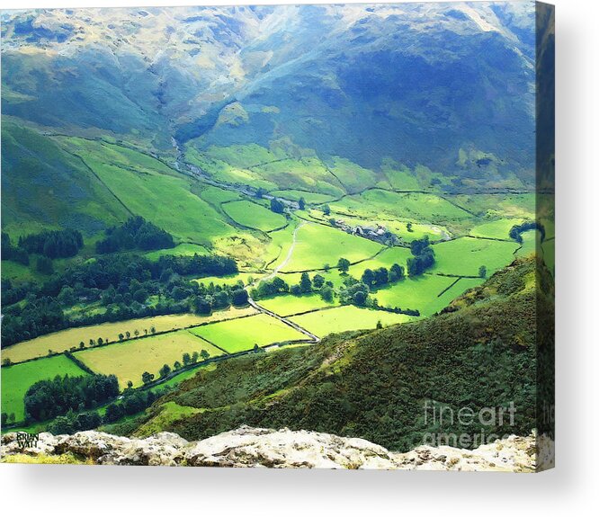 Langdale Acrylic Print featuring the photograph Langdale Valley by Brian Watt