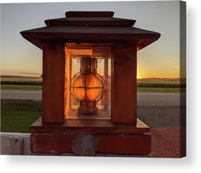 Lantern Acrylic Print featuring the photograph Lantern at dusk by Lisa Mutch