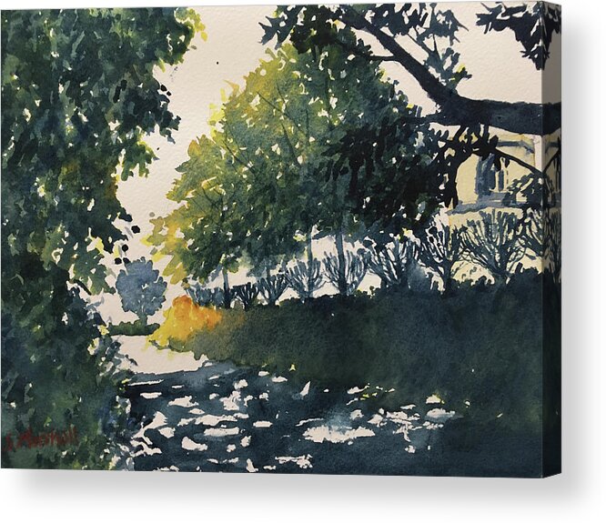 Watercolour Acrylic Print featuring the painting Light and Darks on Turkey Lane by Glenn Marshall