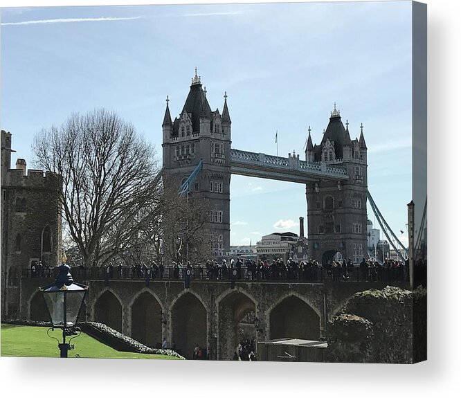 Bridge Acrylic Print featuring the photograph London Landmark by Lee Darnell