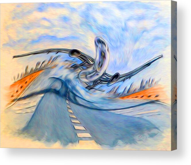 Abstract Art Acrylic Print featuring the digital art Look at Me....I'm Flyin' by Ronald Mills