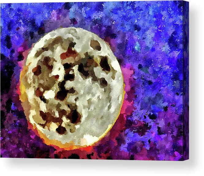 Luna Acrylic Print featuring the mixed media Luna by Christopher Reed