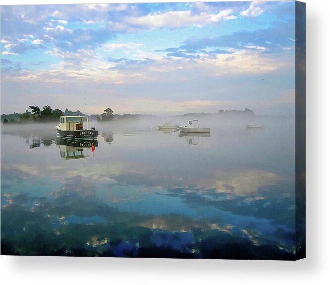 Boat Acrylic Print featuring the photograph M/V Liberty - Rye, NH by Deb Bryce