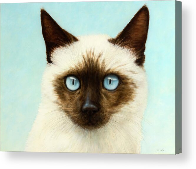 Cat Acrylic Print featuring the painting Machka by James W Johnson