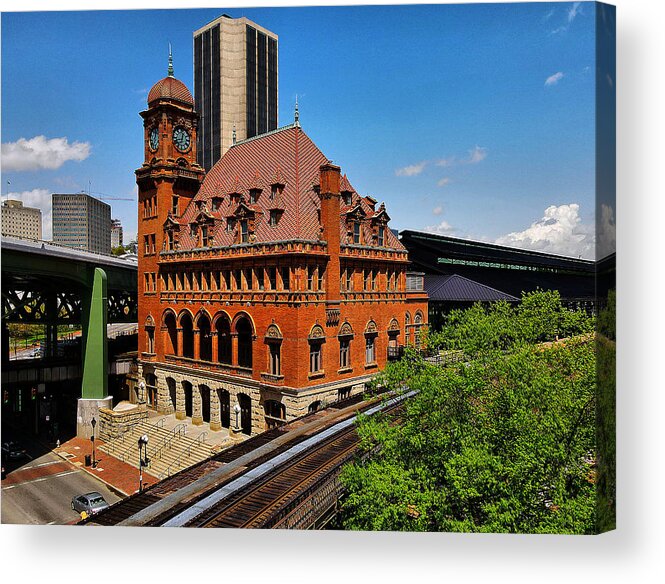  Acrylic Print featuring the photograph Main Street Station by Stephen Dorton