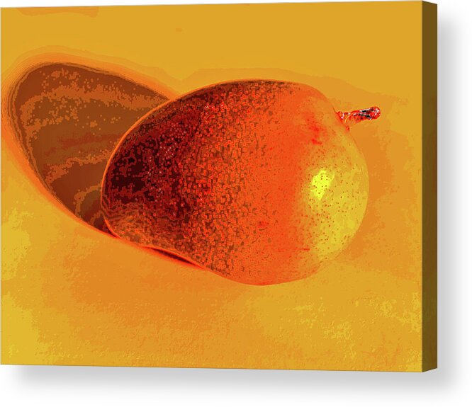 Mango Acrylic Print featuring the mixed media Mango Shadow by Lorena Cassady