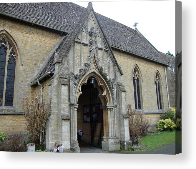 Medieval Building Acrylic Print featuring the photograph Medieval Church Cotswolds by Roxy Rich