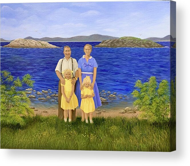 Little Burnt Bay Acrylic Print featuring the painting Memories by Marlene Little