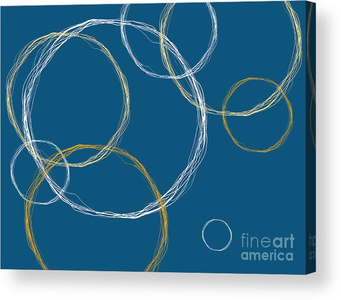 Abstract Circles Acrylic Print featuring the digital art Modern Abstract Circles Design by Patricia Awapara