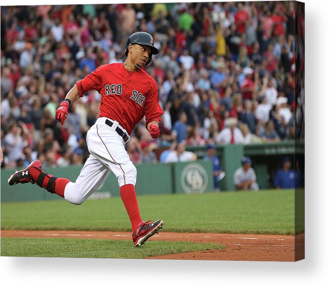 People Acrylic Print featuring the photograph Mookie Betts by Jim Rogash