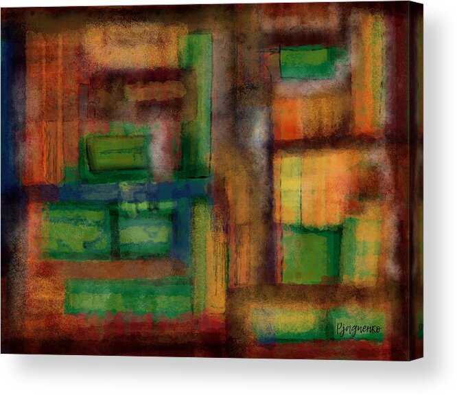 Mosaic Acrylic Print featuring the digital art Mosaic #14 by Ljev Rjadcenko