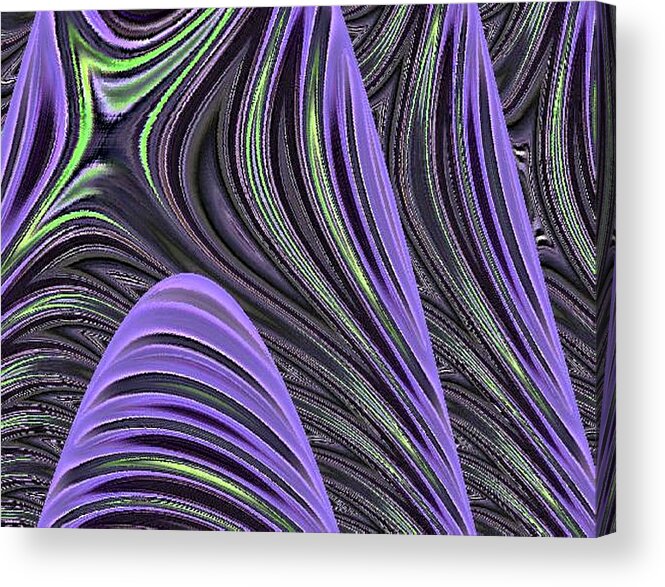 Abstract Acrylic Print featuring the digital art Mountains Abstract by Ronald Mills