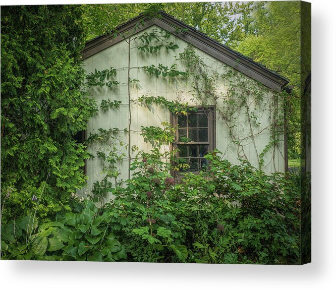Architecture Acrylic Print featuring the photograph Nature Taking Over at Chanticleer by Kristia Adams