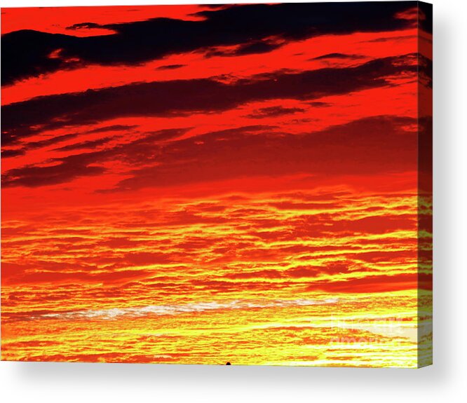 Sunset Acrylic Print featuring the photograph No-Glow Sunset by Rick Locke - Out of the Corner of My Eye