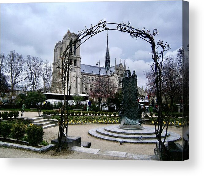 Notre Dame Acrylic Print featuring the photograph Notre Dame Before the Burn 4 by Tanya White