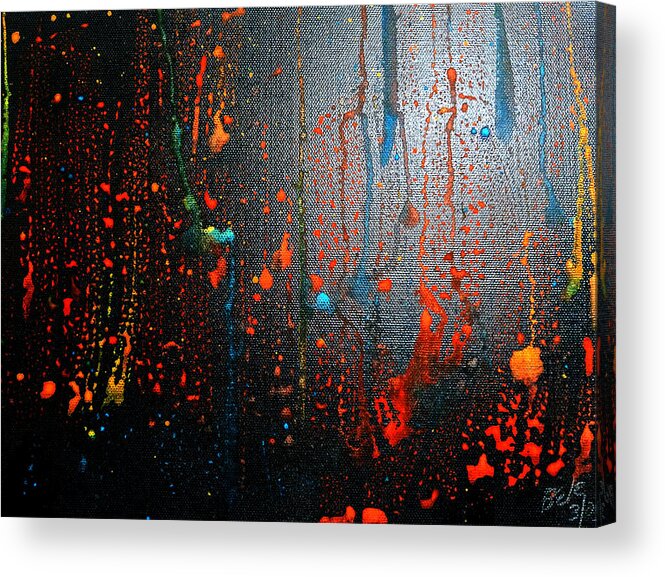Nuclear Acrylic Print featuring the painting Nuclear Bubbles by Brent Knippel