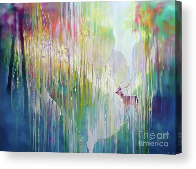 Magic Acrylic Print featuring the painting October Monarchs by Gill Bustamante