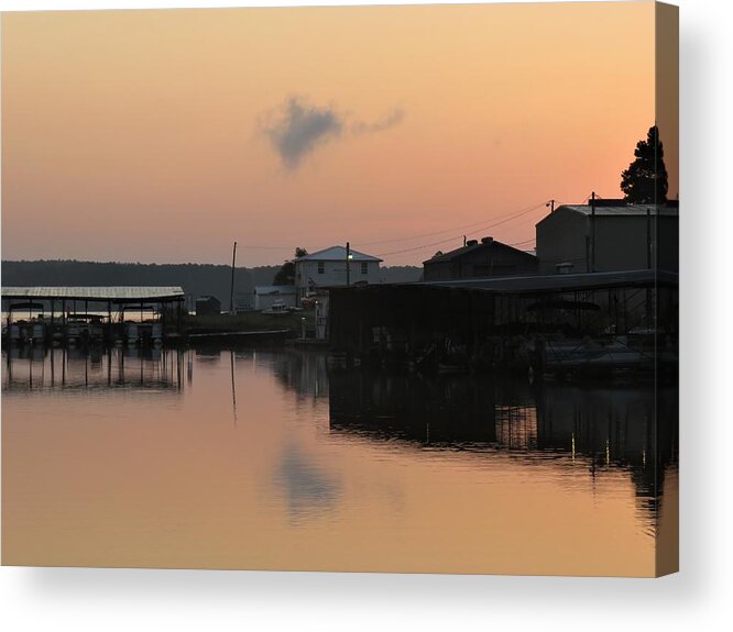 Lake Sinclair Acrylic Print featuring the photograph One Puff Lake Morning by Ed Williams