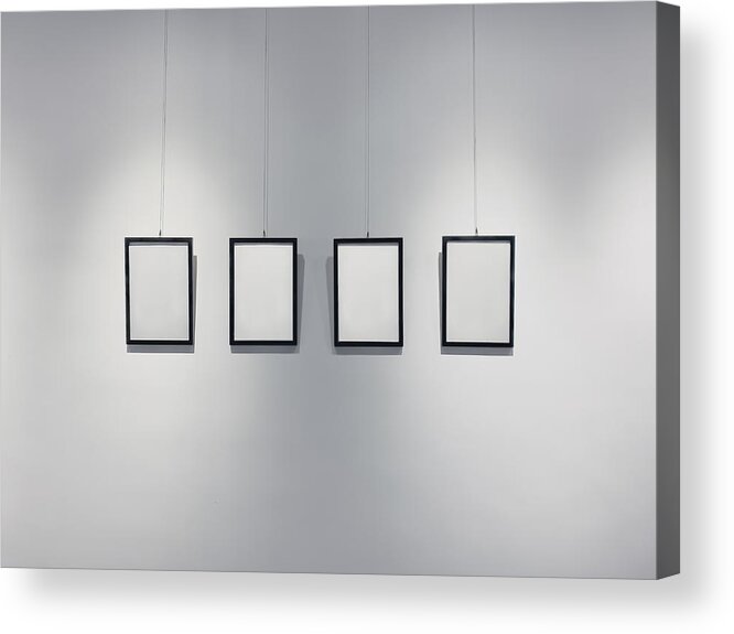 Rectangle Acrylic Print featuring the photograph Picture frames on the wall by Liyao Xie