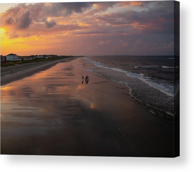 Oak Island Acrylic Print featuring the photograph Pier Morning by Nick Noble