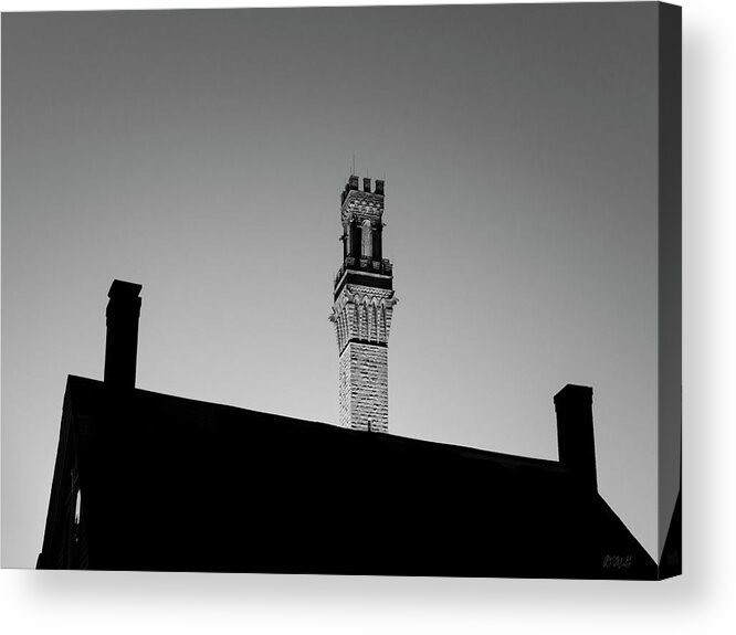 Cape Cod Acrylic Print featuring the photograph Pilgrim Monument III Provincetown MA BW by David Gordon