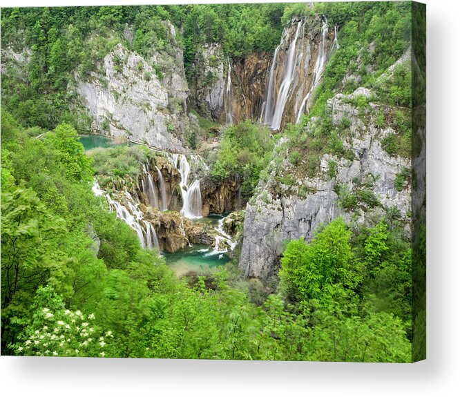 Attraction Acrylic Print featuring the photograph Plitvice Waterfalls by Eggers Photography