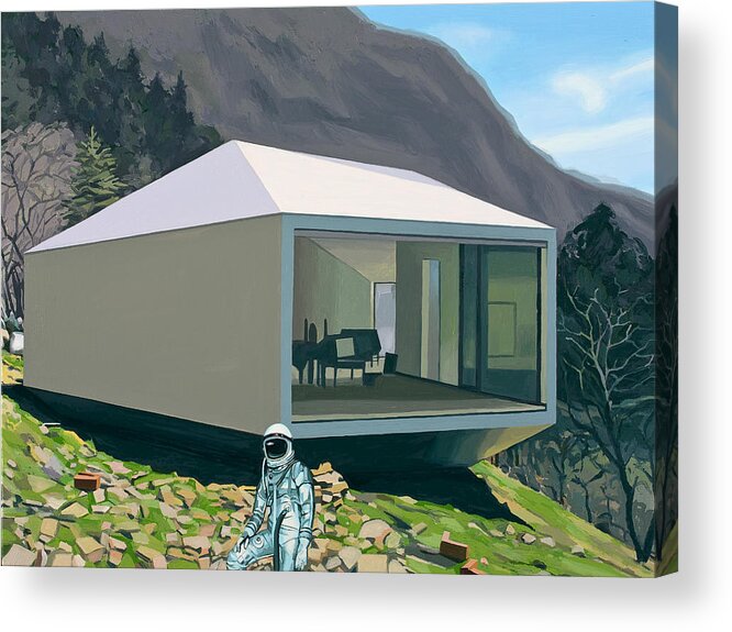 Astronaut Acrylic Print featuring the painting Pod by Scott Listfield