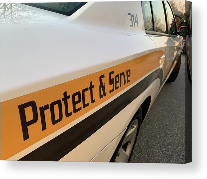 Protect Acrylic Print featuring the photograph Protect and Serve by Lee Darnell