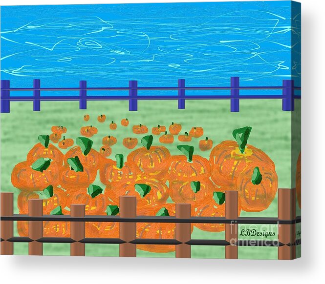 Keywords: “arts And Design”; Gallery; Images; “pumpkin Patch”; “ The Ranch”; “burgundy B.”; Quilting; “library”; Autumn Acrylic Print featuring the digital art Pumpkin Patch The Ranch by LBDesigns